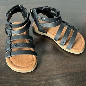 EUC Toddler Girl Black Sandals - The Children’s Place